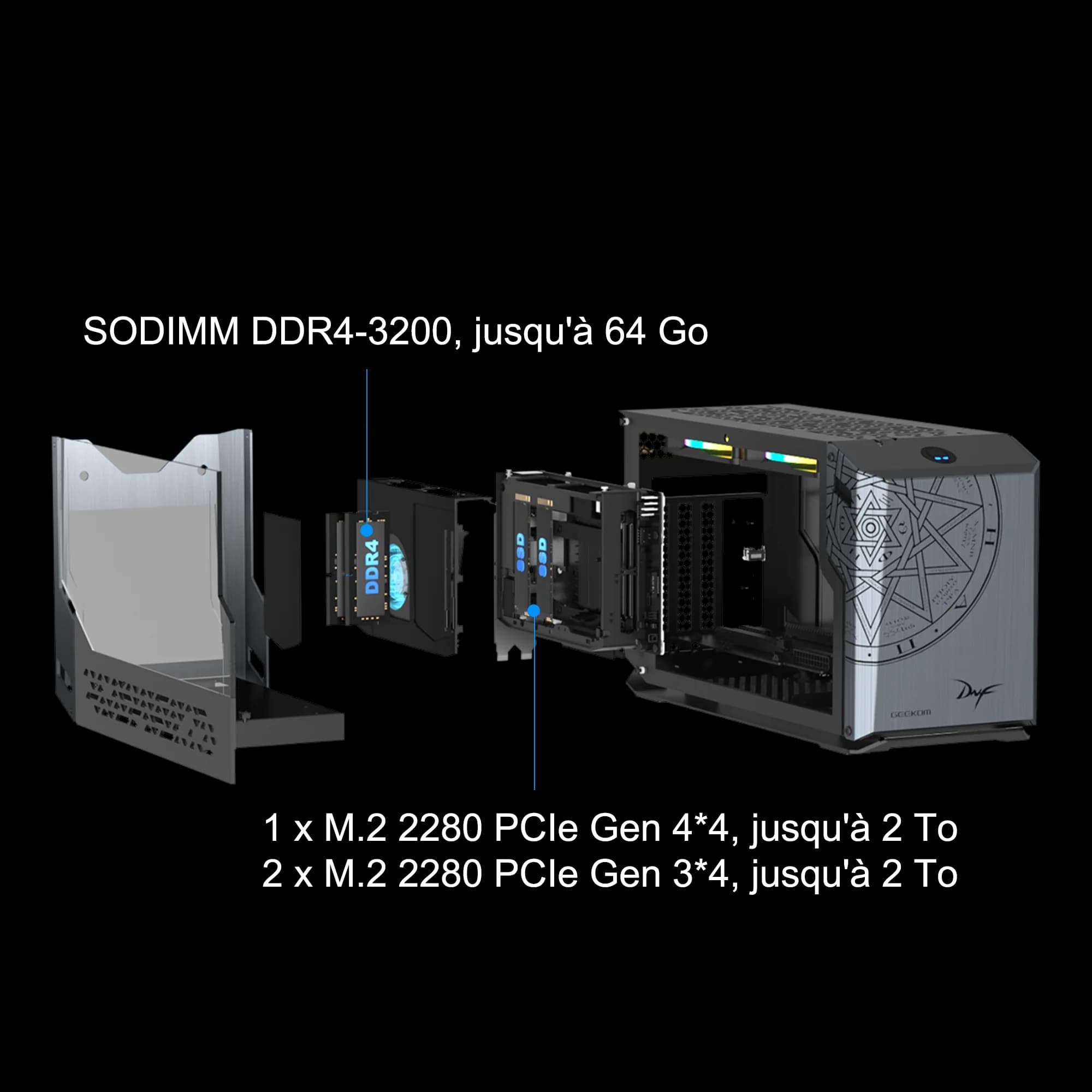 GEEKOM Mini FUN11 vue éclatée