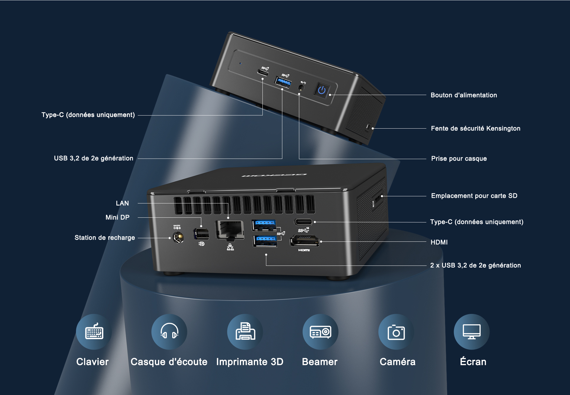 GEEKOM Mini IT8 les fente