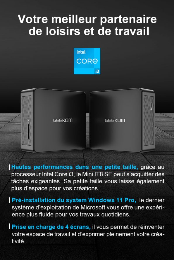 GEEKOM Mini-PC Mini IT8 SE Votre ordinateur de bureau et de votre domicile