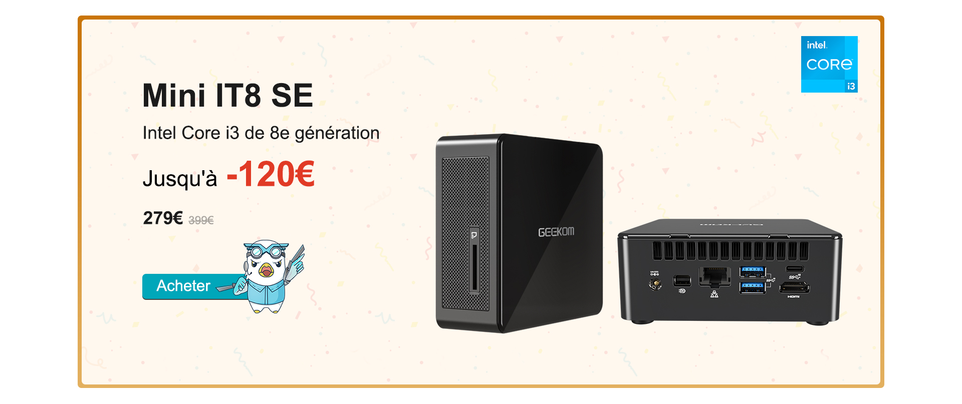 GEEKOM Mini-PC Mini IT8 SE