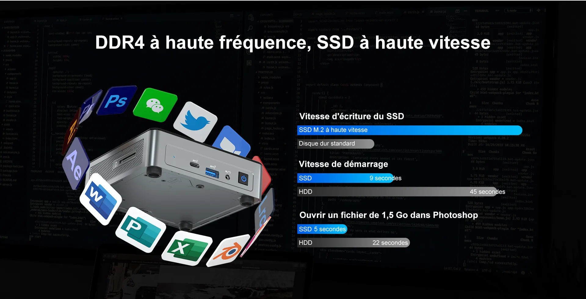 GEEKOM MiniAir 11 Intel Celeron Mémoire rapide et stockage massif
