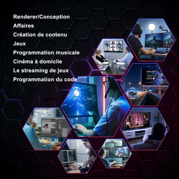 GEEKOM AS 6 Mini PC avec AMD cœur les scènes de utilisation
