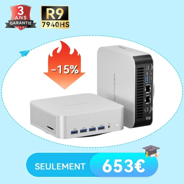 GEEKOM A7 Max Mini PC avec AMD Ryzen™ 9 7940HS