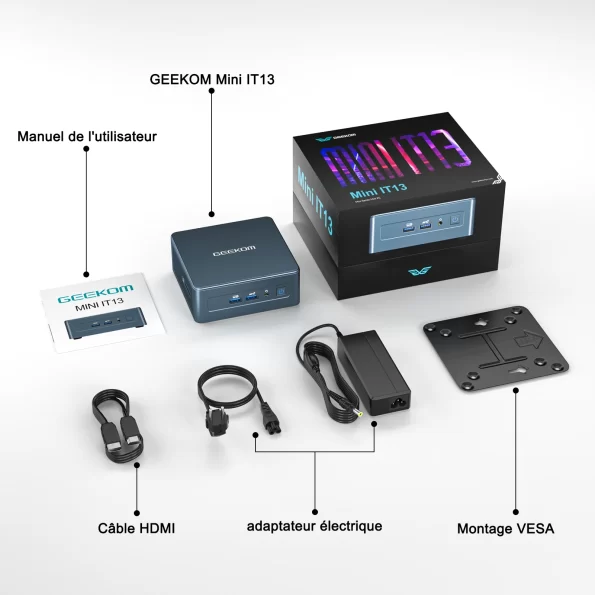 GEEKOM Mini IT13 Liste de colis