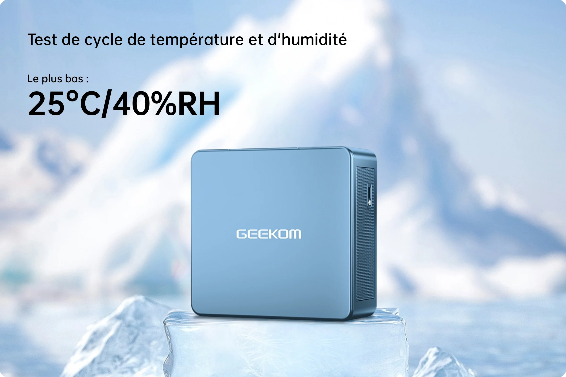 GEEKOM Mini IT13 test de cycle de température et d'humidité le plus bas