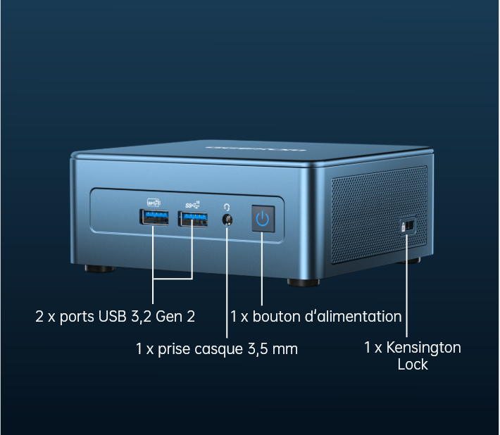 GEEKOM Mini IT13 ports variés