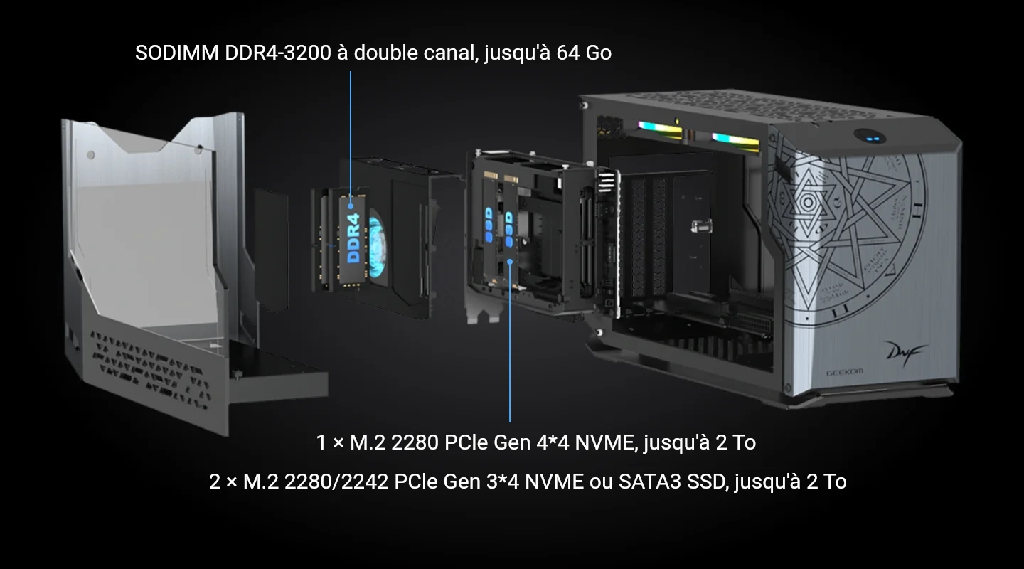 GEEKOM MINI PC MINI FUN11 vue éclatée