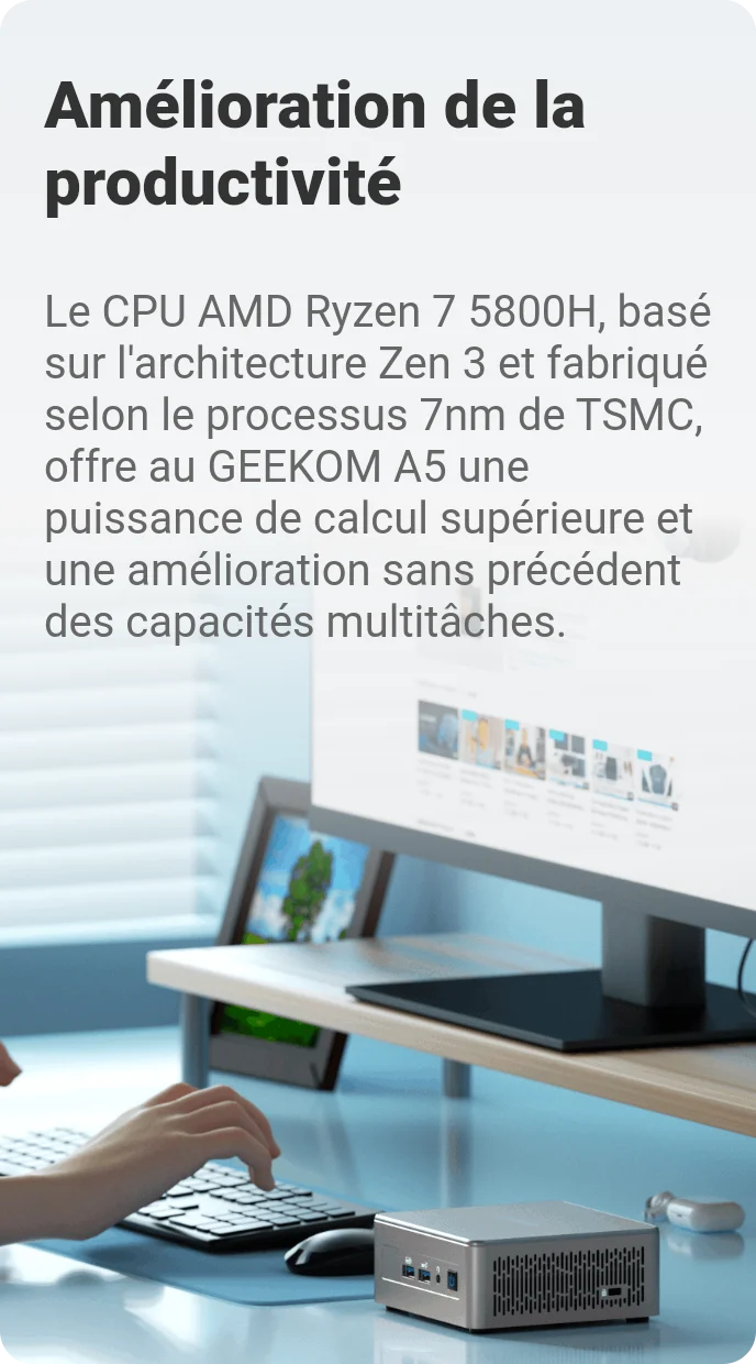 GEEKOM A5 Amélioration de la productivité