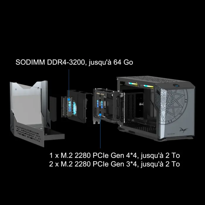 GEEKOM Mini FUN11 vue éclatée