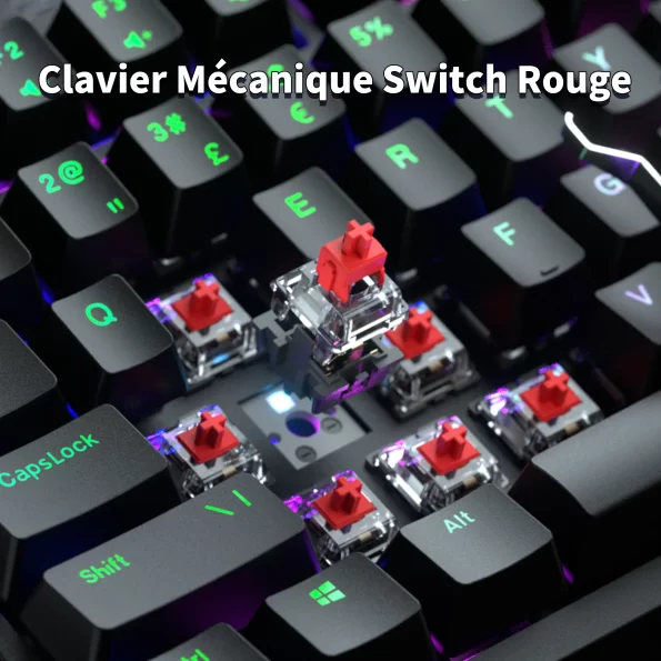 GEEKOM GKM Clavier switch rouge