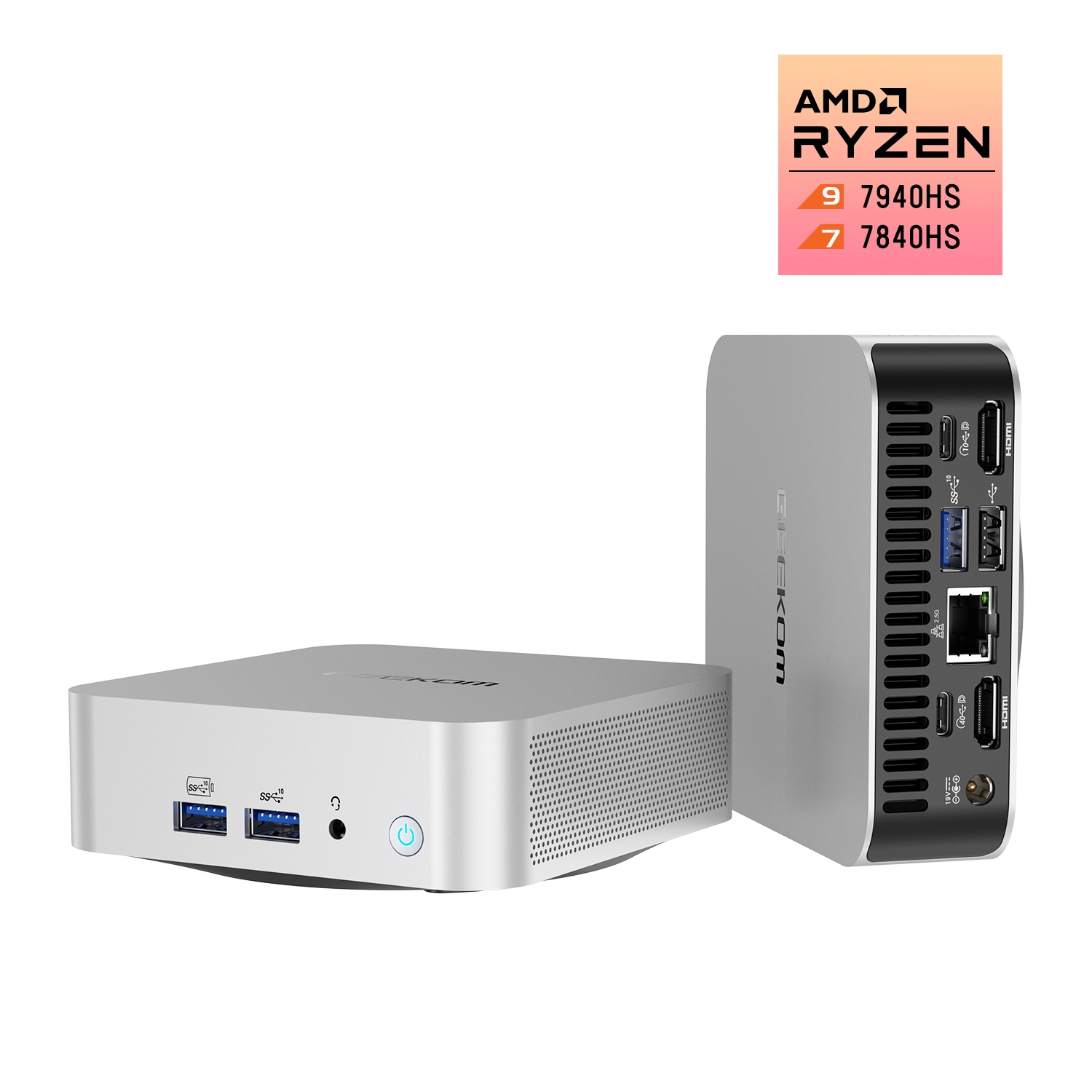 GEEKOM A7 Mini PC AMD Ryzen 9 7940HS ou Ryzen 7 7840HS - R9-7940HS 32Go RAM+2To SSD