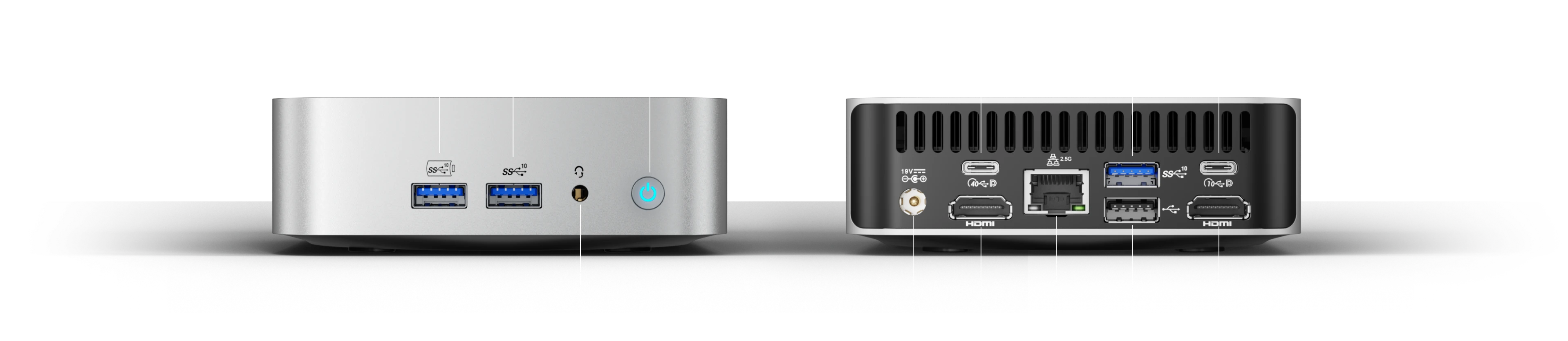 GEEKOM MINI PC A7 les fentes