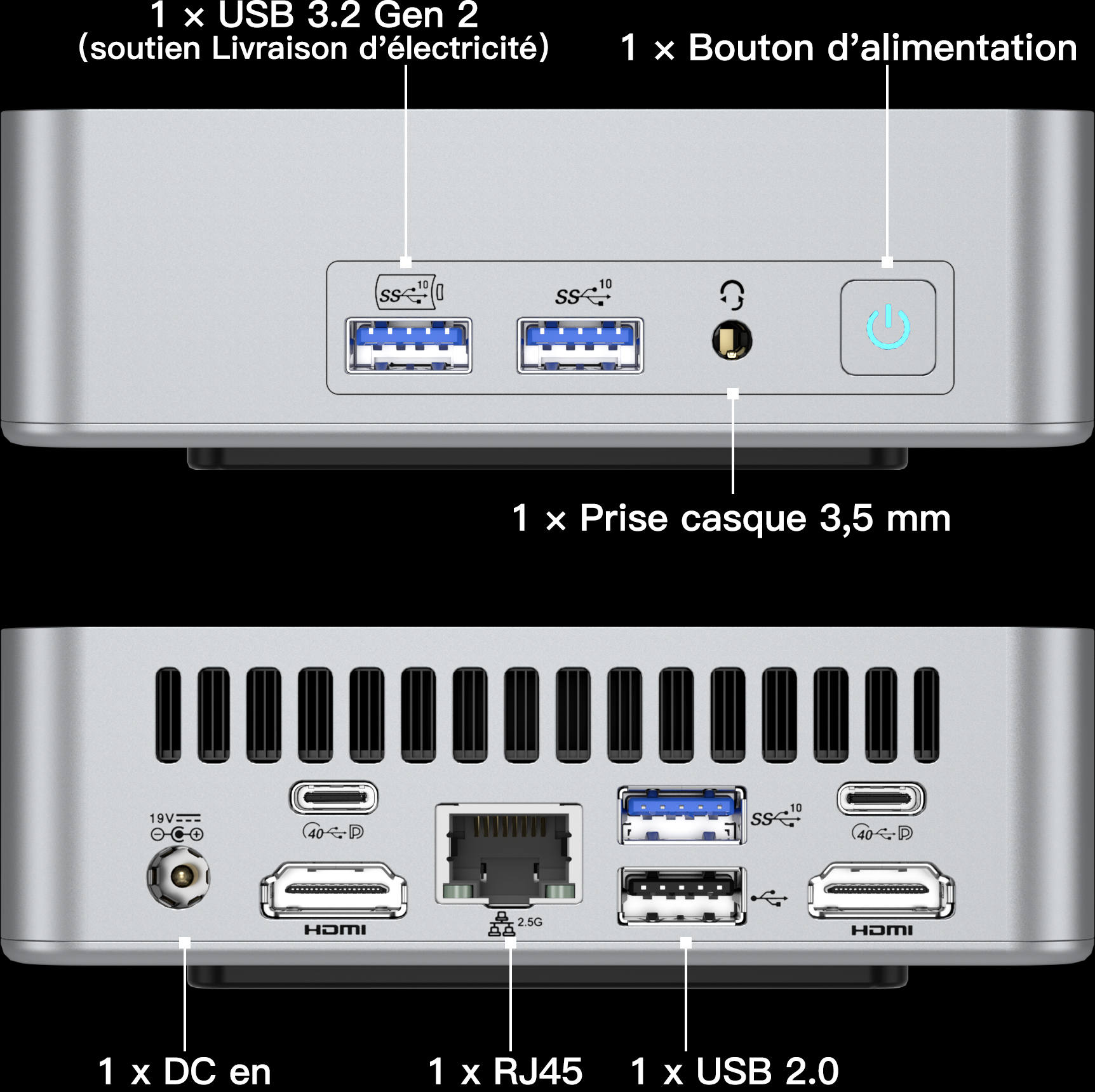 Maître de la connectivité du GEEKOM XT12 Pro Mini PC Intel® Core™ i9-12900H de 12e génération