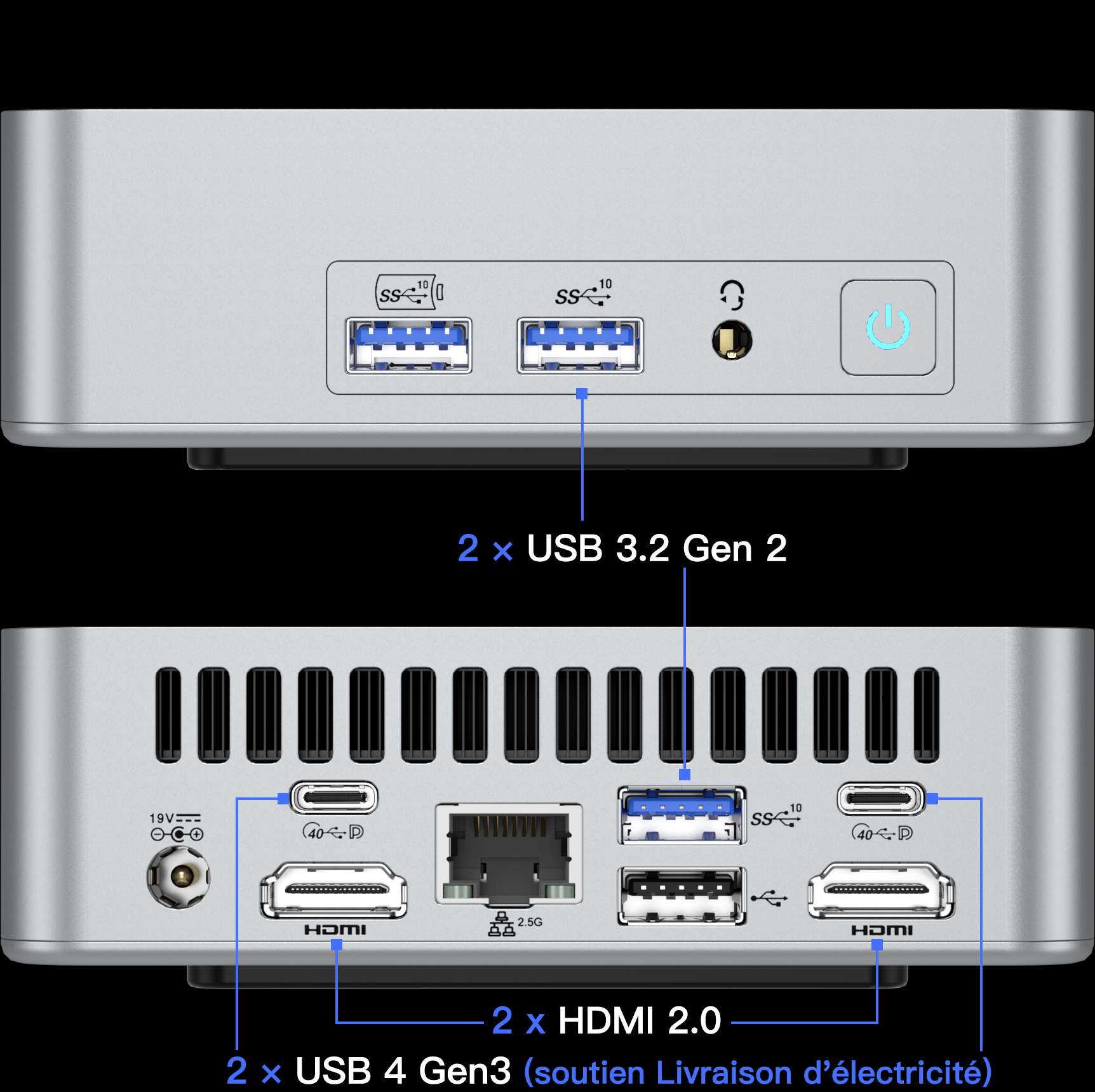 Maître de la connectivité du GEEKOM XT12 Pro Mini PC Intel® Core™ i9-12900H de 12e génération