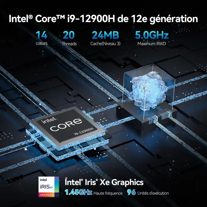 GEEKOM GT12 Pro Mini PC avec Intel® Core™ i9 de 12e génération