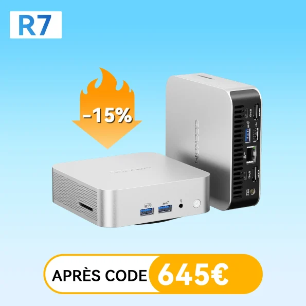<strong>A8</strong> Mini PC avec AMD Ryzen™ 7 8745HS ou Ryzen™ 9 8945HS