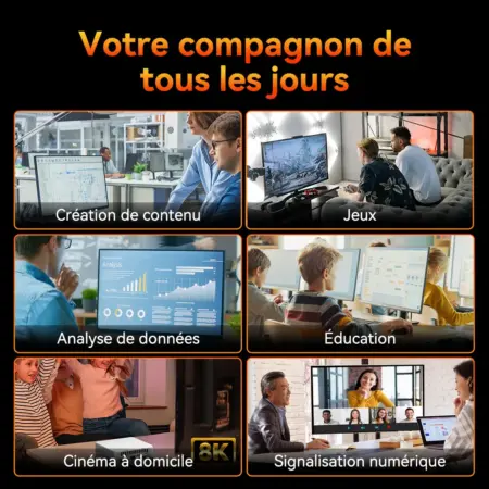 Scénarios d'utilisation du GEEKOM AE8 Mini PC AMD Ryzen 9