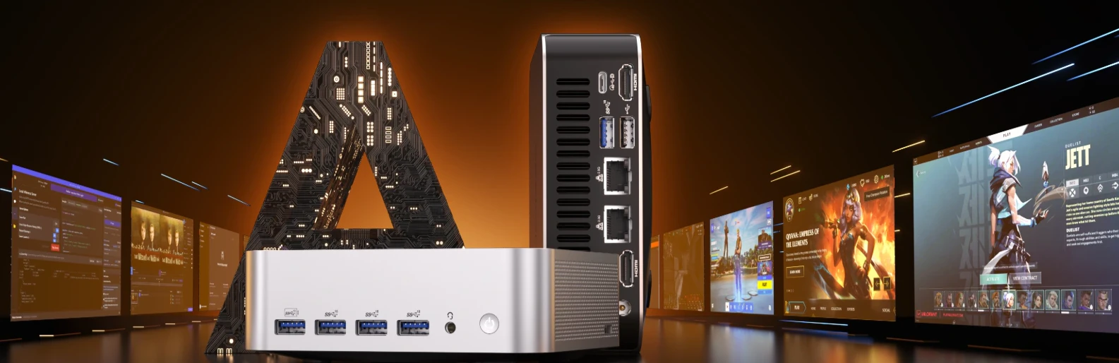 Mini pc gamer puissant pour les jeux populaires AMD PC IA A9 MAX