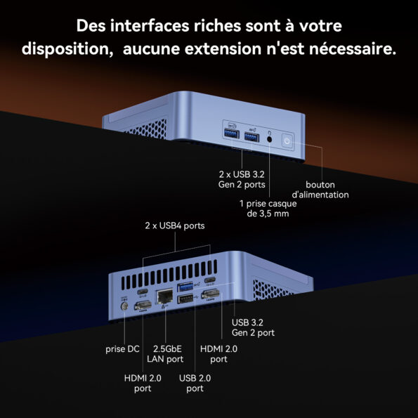GEEKOM MINI PC A8 interface riche