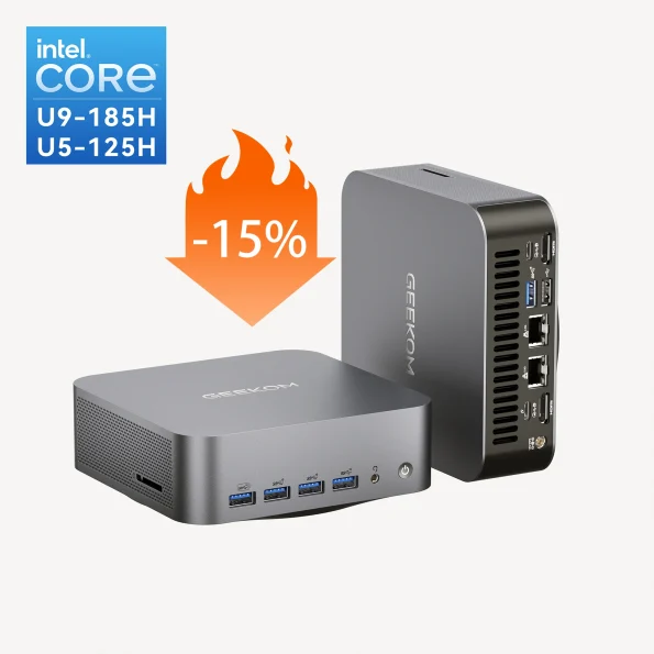 ⚡Vente Flash⚡GEEKOM GT1 Mega Mini PC avec Intel® Core™ Ultra 9 185H | Ultra 5 125H