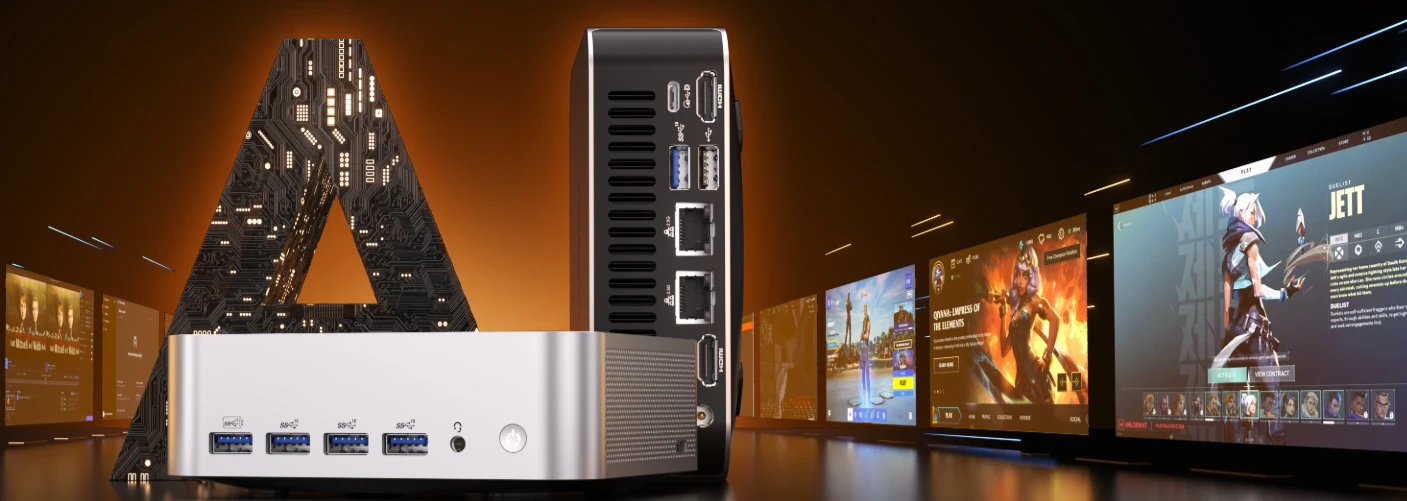 Mini pc gamer puissant pour les jeux populaires AMD PC IA