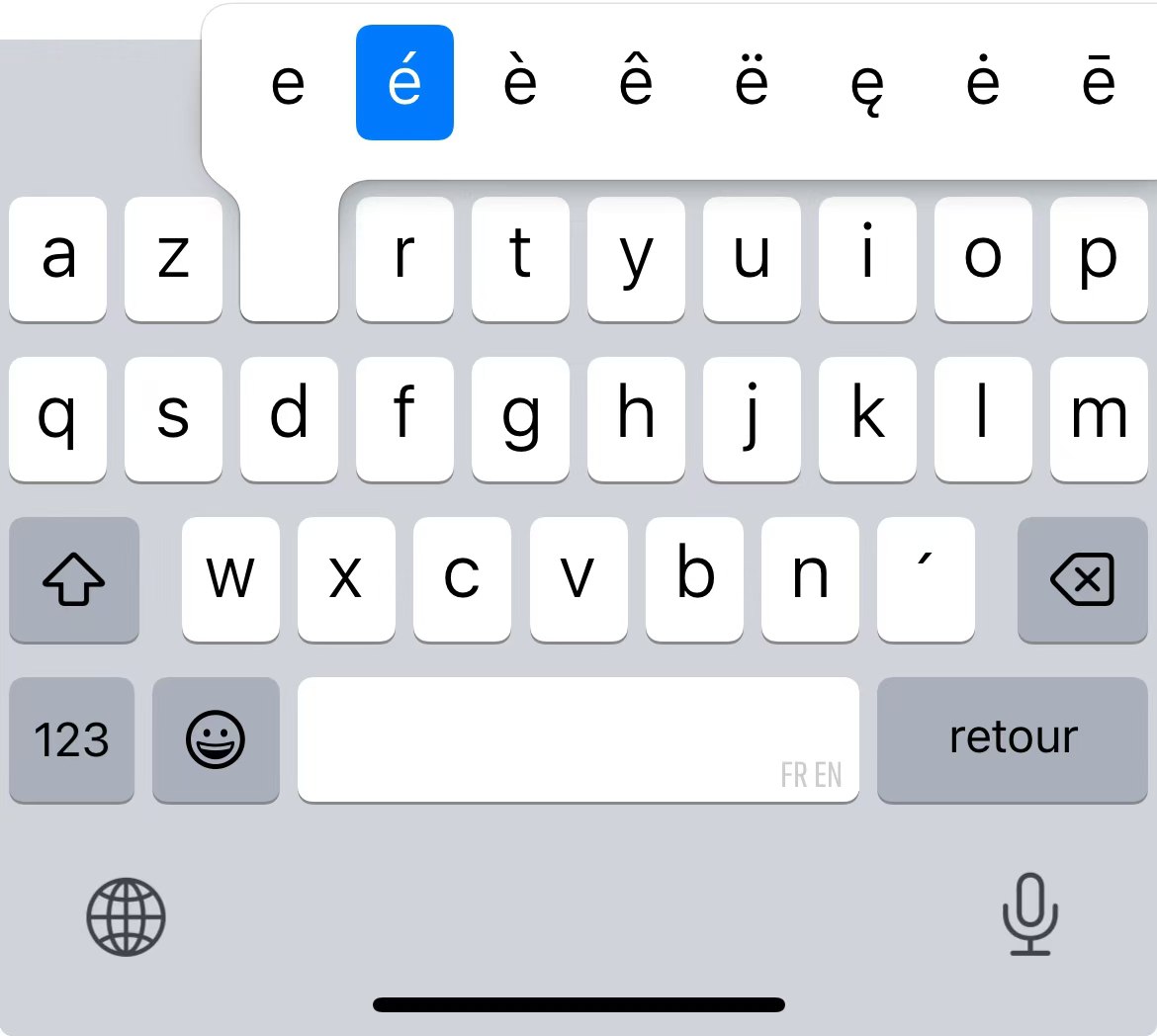 é majuscule