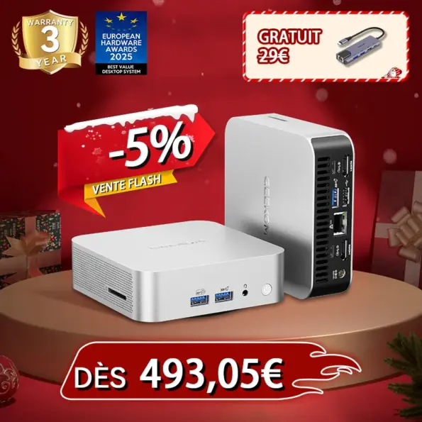 GEEKOM A6 Mini PC avec AMD Ryzen™ 7 6800