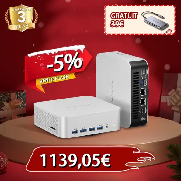 GEEKOM A9 Max Mini PC avec AMD Ryzen™ AI 9 HX 370