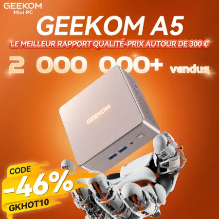 ⚡GEEKOM A5 Mini PC avec AMD Ryzen™ 5 7430U ou Ryzen™ 7 5825U