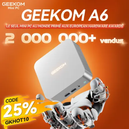 ⚡GEEKOM A6 Mini PC avec AMD Ryzen™ 7 6800H