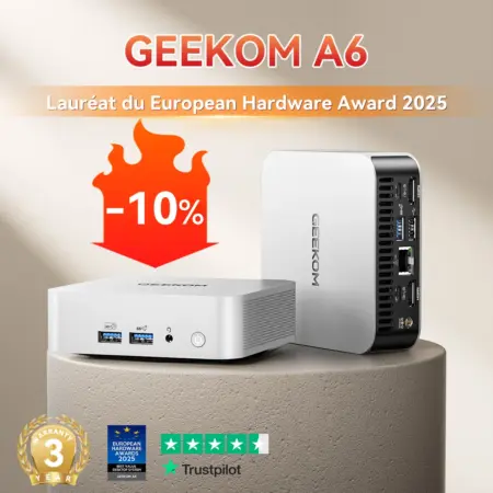 ⚡GEEKOM A6 Mini PC avec AMD Ryzen™ 7 6800