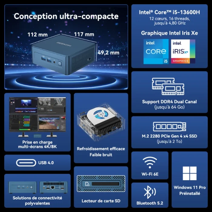 Meilleur Mini PC | Nouveau CPU Intel GEEKOM IT13 2026