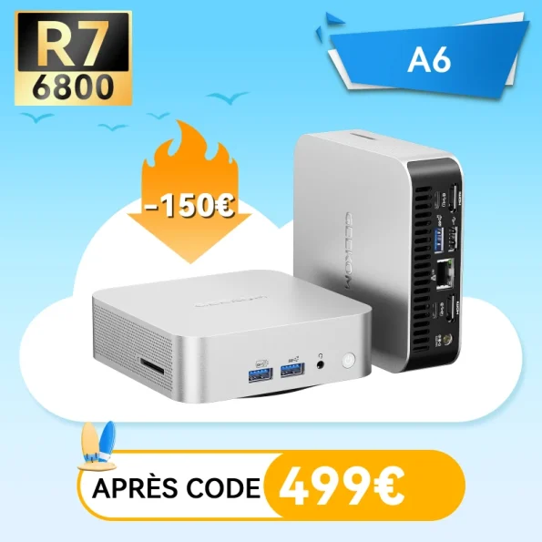 GEEKOM A6 Mini PC avec AMD Ryzen™ 7 6800