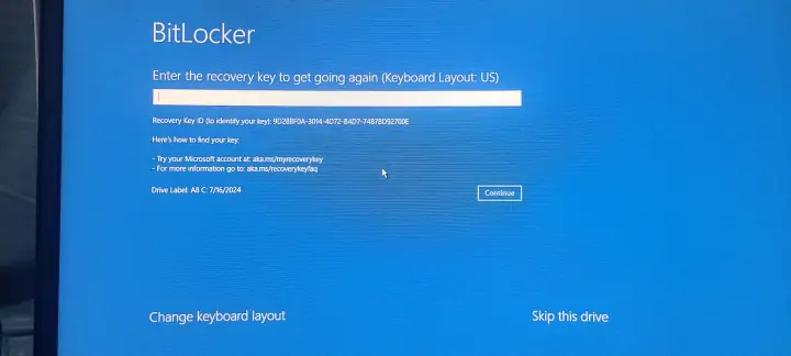Suite à une mise à jour du BIOS