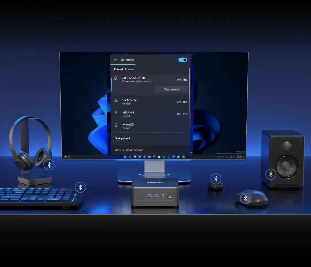 geekom mini pc avec bluetooth