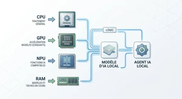 CPU, GPU, NPU et RAM nécessaires pour exécuter un agent IA local